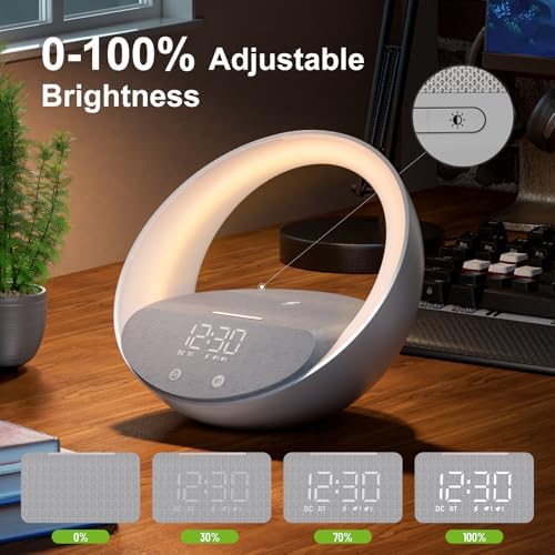 Bluetooth Alarm Clock with Sunrise Simulation and Night Light