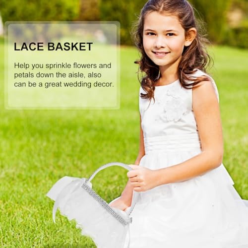 Cabilock 3 Pcs Wedding Flower Basket Decor