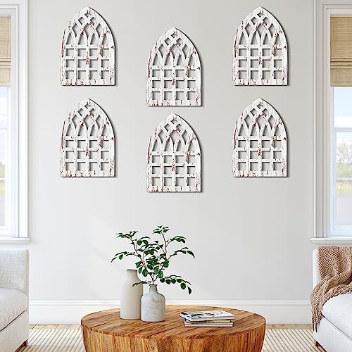 6 Pcs Rustic Window Frame Wall Decor Farmhouse Style