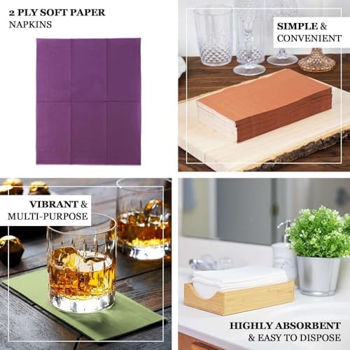 100 Count Dusty Blue 2-Ply Dinner Napkins