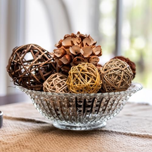 Uxcell 40 Pcs Wicker Rattan Decorative Balls