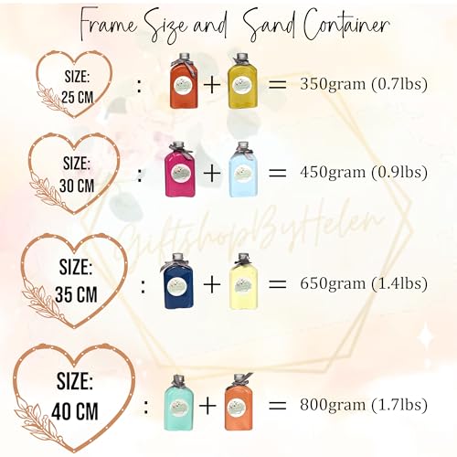 Wedding Unity Sand Ceremony Set Heart 3