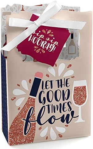 Big Dot of Happiness Wine Tasting Party Favor Boxes Set of 12