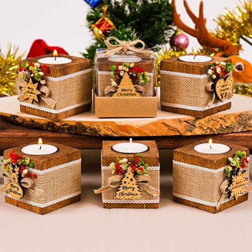 Happy Times Favors Christmas Candle Holders Set of 10