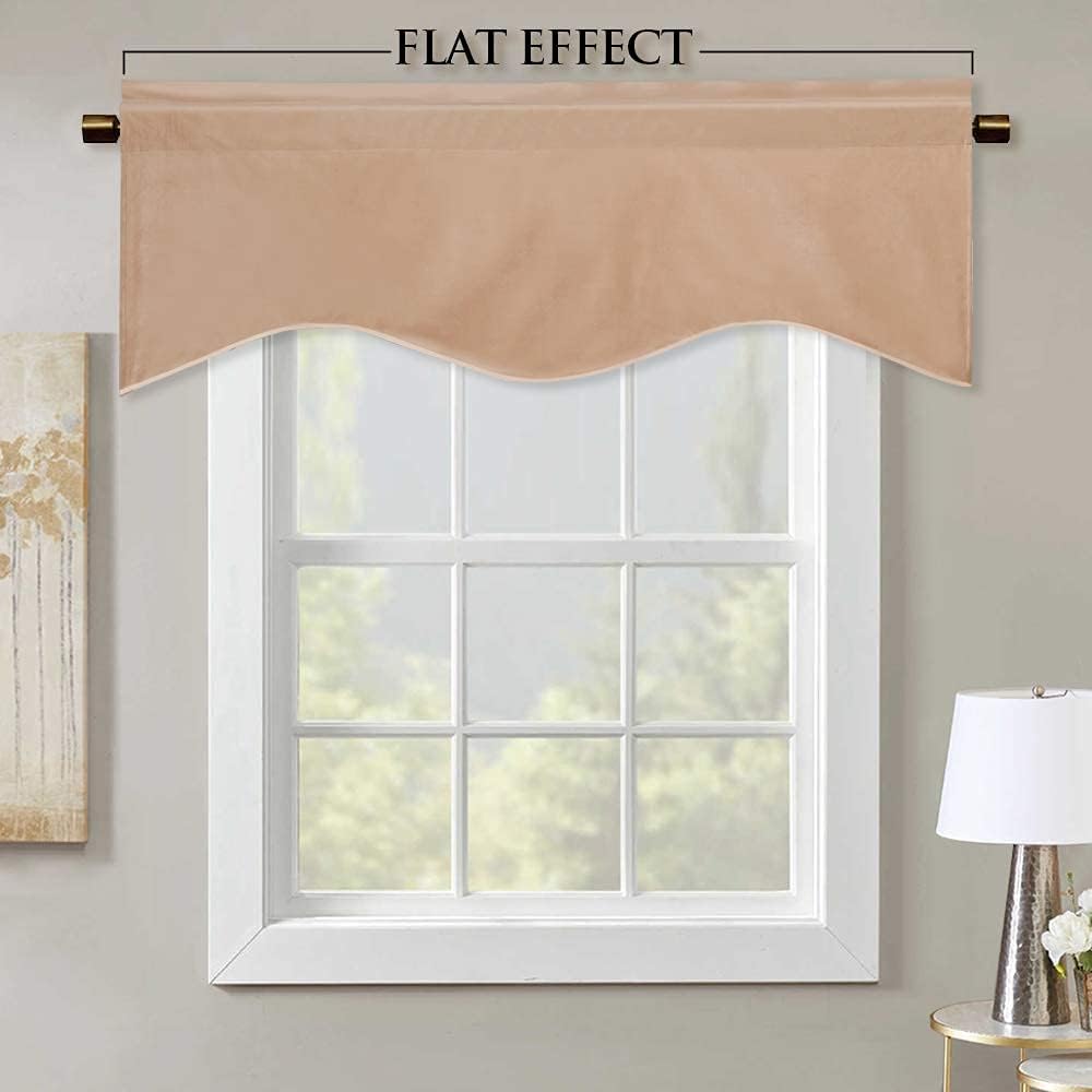 StangH Blush Velvet Valance Curtain - 52x18 Inches 1 Panel