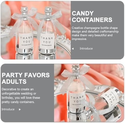 KOMBIUDA Mini Wine Bottle Candy Boxes for Wedding Party Favors