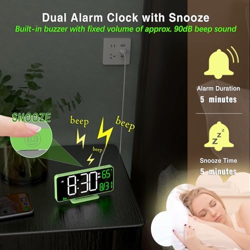 KOSUMOSU 67 Inch Digital Clock with Dual Alarms