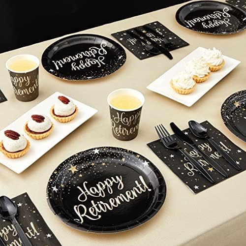 144-Piece Happy Retirement Party Supplies Set