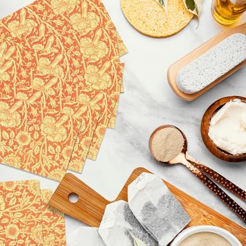 Vintage Floral Paper Napkins Set 80PCS