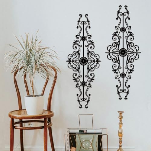 Estart Metal Scroll Wall Decor Rustic Iron Medallion