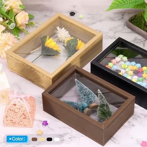 PATIKIL 8x10 Black Wooden Dried Flower Photo Frame