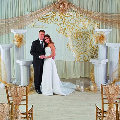 Fun Express 45 Tall Marble-Look Fluted Pillars 2 Pack