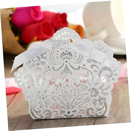 PRETYZOOM Wedding Hollow Out Box 50pcs Candy Boxes For Party Favors