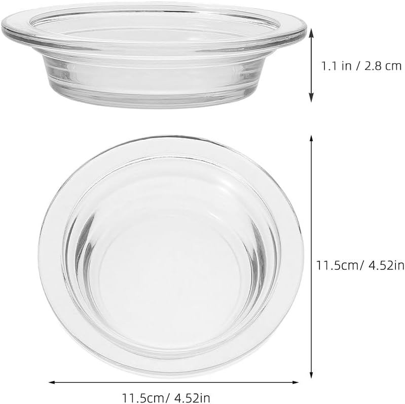 2Pcs Replacement Wax Warmer Tray Glass for Melter Lamp Oil Burner Candle