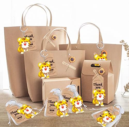 40 Pack Tiger Keyring Pack for Wild Animal Party