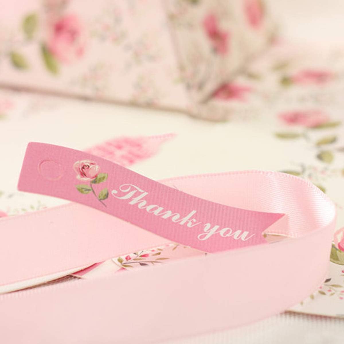 Toyvian 25 Pack Triangle Wedding Gift Boxes Double-sided Printing Pink
