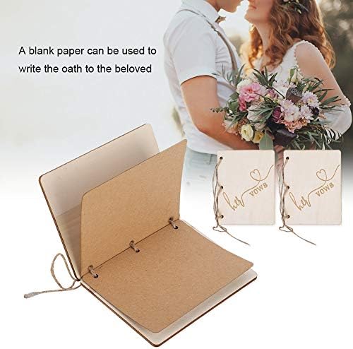 2pcs Wedding Vow Booklets with Hem Rope