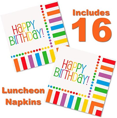 Lobyn Value Packs Rainbow Party Plates Napkins Set