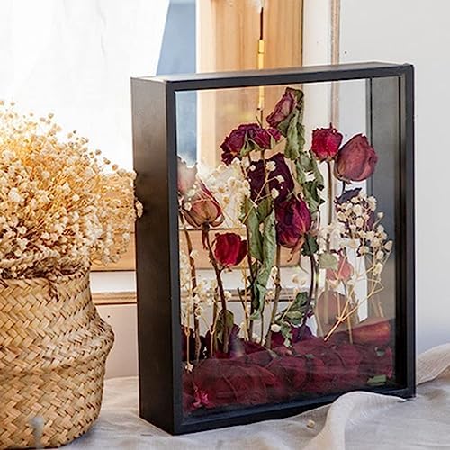 8x12 Floating Photo Frame with Dried Flowers Display