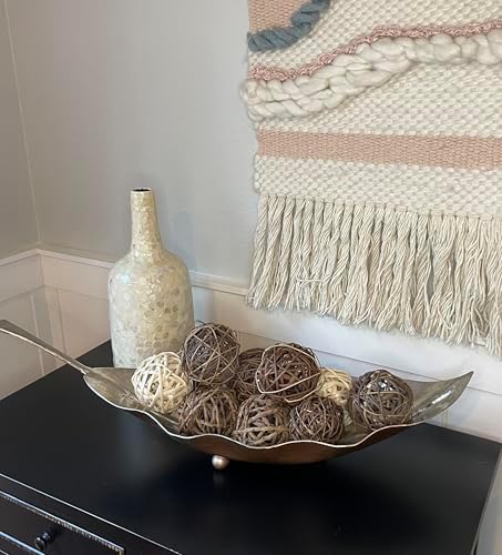 Bag of Brown Natural Wicker 4 Inch Twig Orbs - 9 Pieces