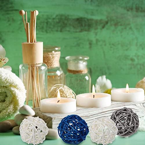 15pcs 2inch Wicker Rattan Decorative Balls Set