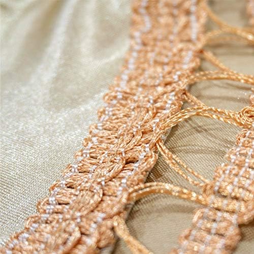 NAPEARL Champagne Swag Valance Curtain 61x49 Inch