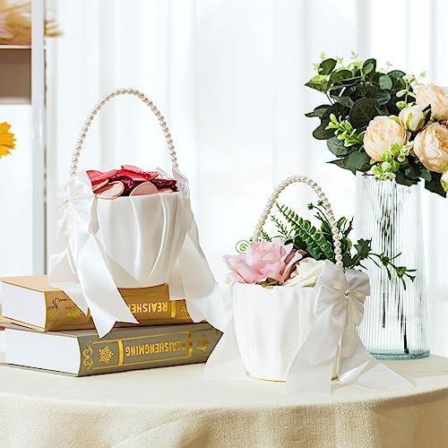 Geetery 6 Piece Flower Girl Baskets for Weddings