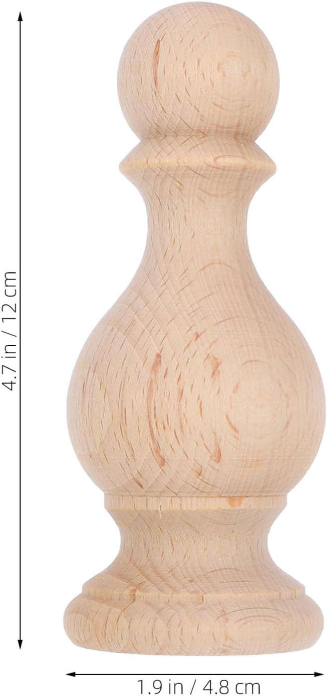 Unfinished Wood Finials for Bed Post and Curtain Rod