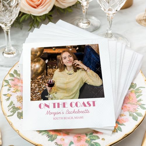 Custom Printed Photo Napkins 50 Pcs 3-Ply Wedding Decor