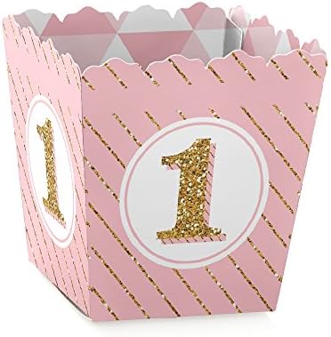 1st Birthday Girl Candy Boxes 12 Pack Fun Party Favor