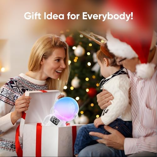 4-in-1 Astronaut Alarm Clock with White Noise and Nightlights