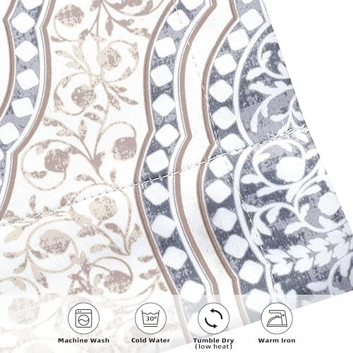 DriftAway Adrianne Damask Floral Valance 52x20 Inch