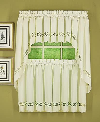 Todays Curtain Hellina Tapework Swag 38 Ecru 60 W x 38 L