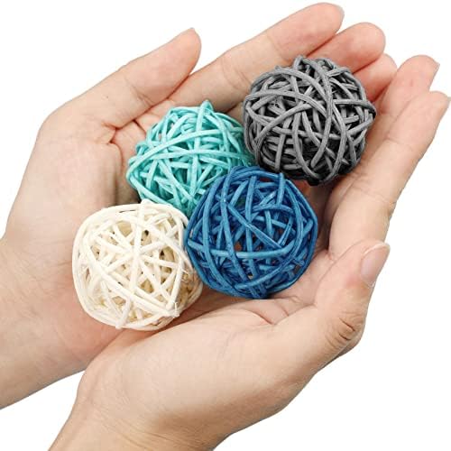Patelai 72 Pcs Wicker Rattan Decorative Balls