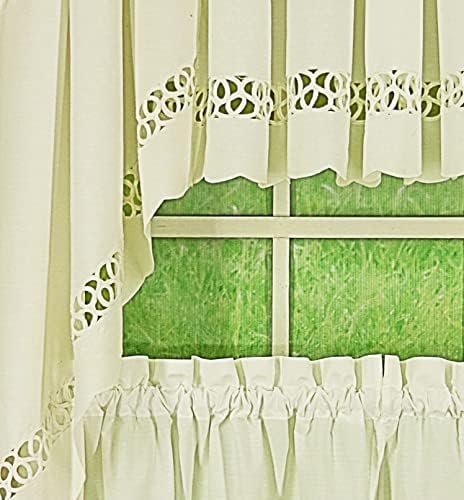 Todays Curtain Hellina Tapework Swag 38 Ecru 60 W x 38 L