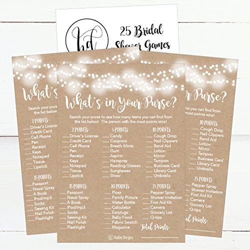 Hadley Designs Rustic Bridal Shower Games for 20 Guests