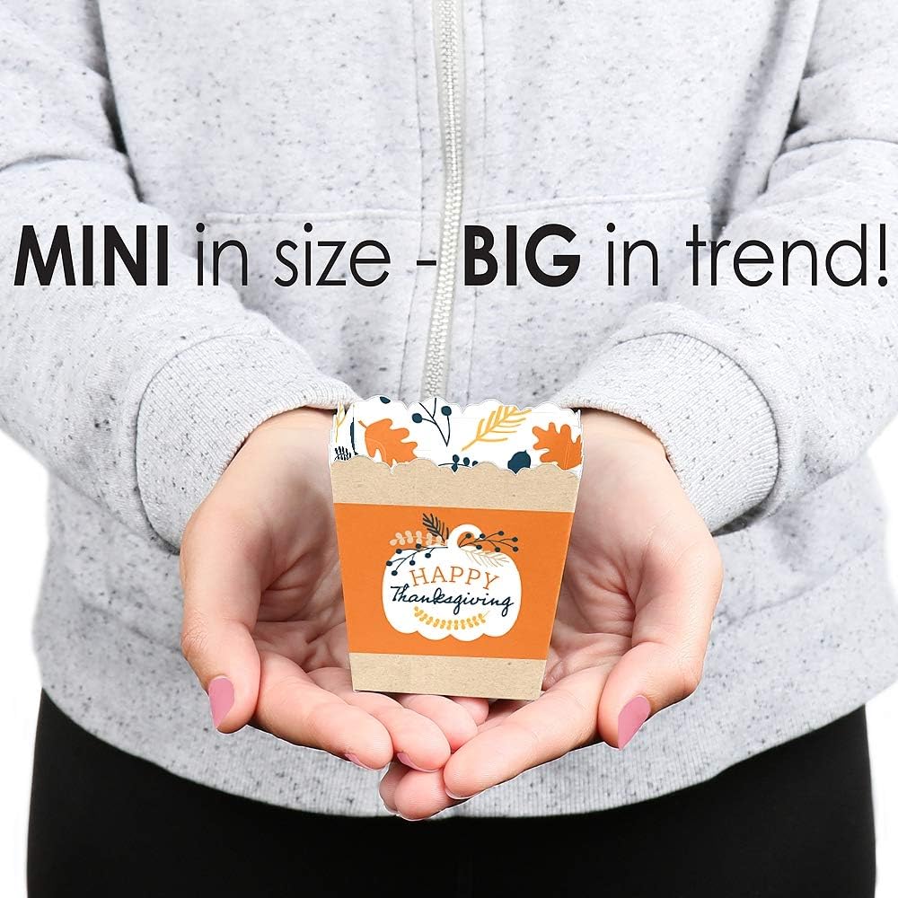 Big Dot of Happiness Happy Thanksgiving Party Favor Boxes Set of 12