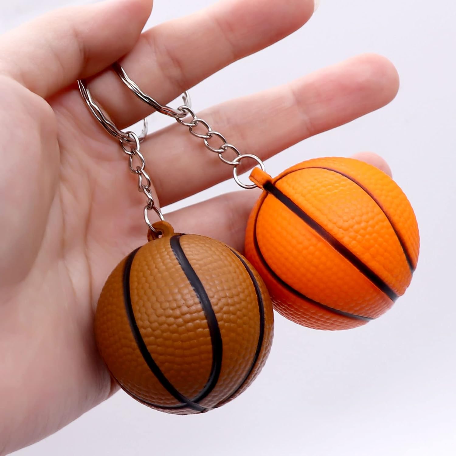 24 Pack Basketball Keychains for Parties and Rewards