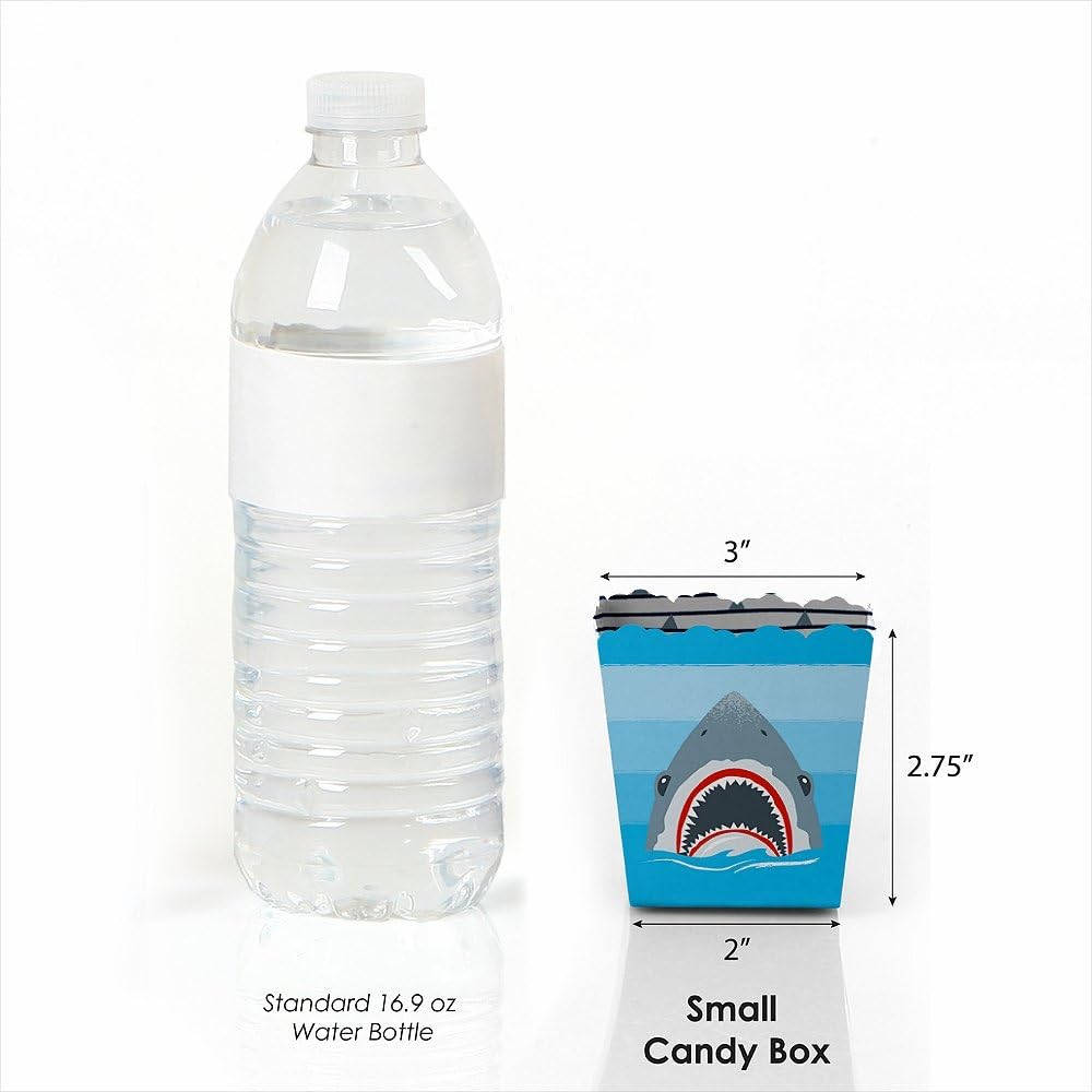 Big Dot of Happiness Shark Zone Party Favor Boxes Set of 12