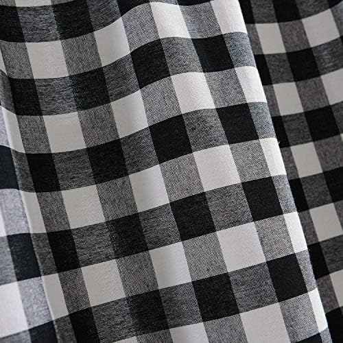 Woven Trends Farmhouse Curtains Buffalo Plaid Swag Pair