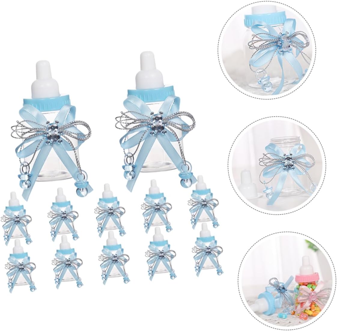 KOMBIUDA 12pcs Shower Candy Favors Bottle Boxes for Boys and Girls