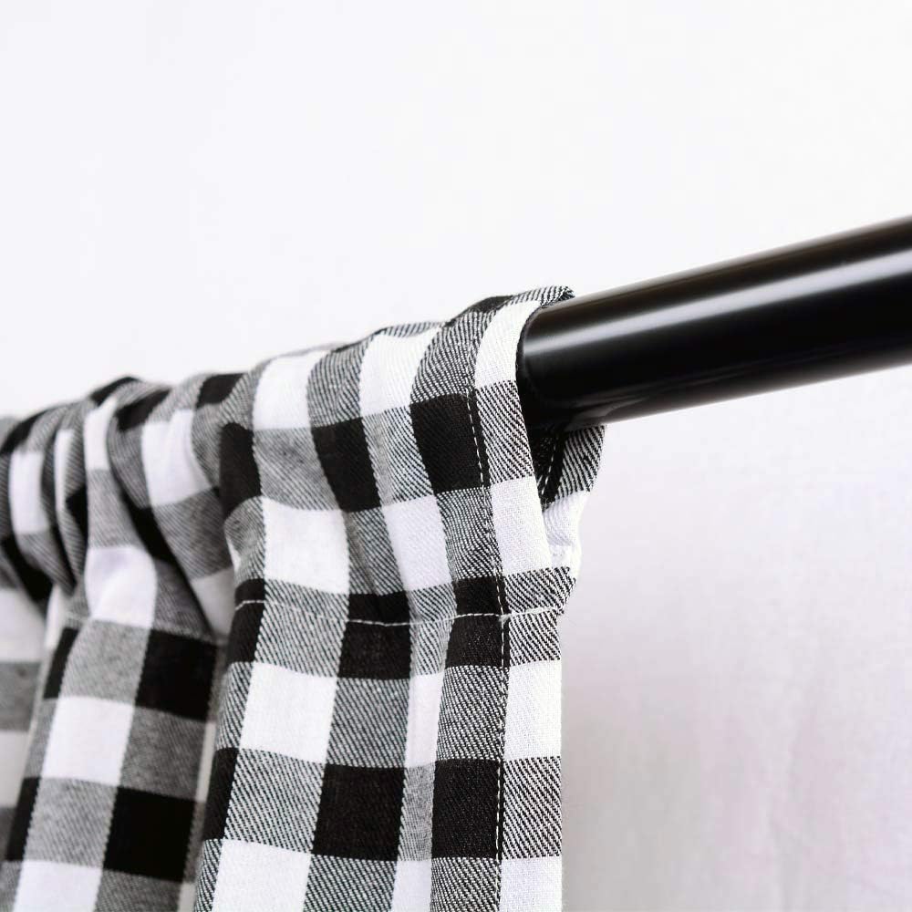 Woven Trends Farmhouse Curtains Buffalo Plaid Swag Pair