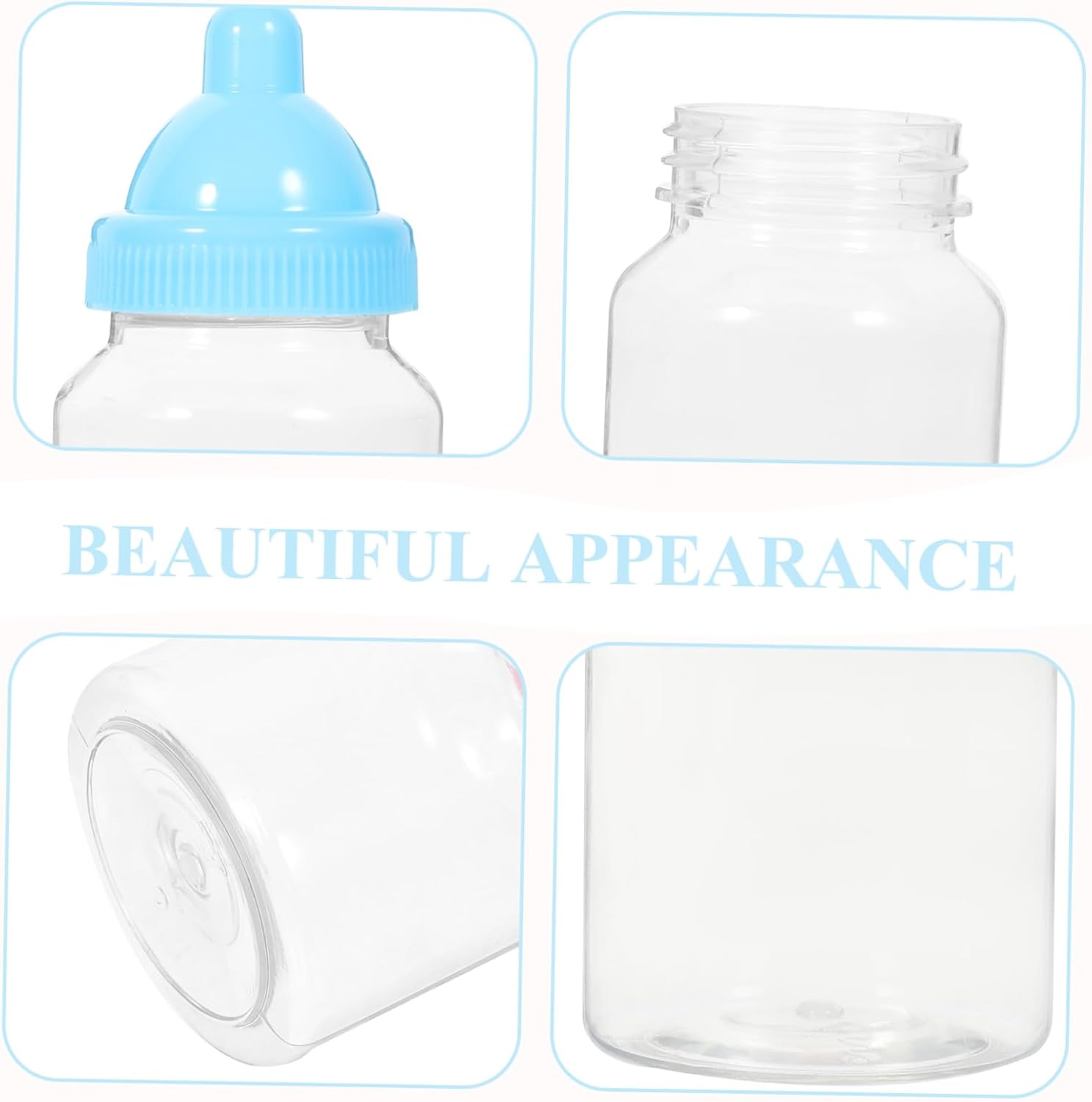 12Pcs Clear Plastic Candy Boxes Wedding Treat Holder for Parties