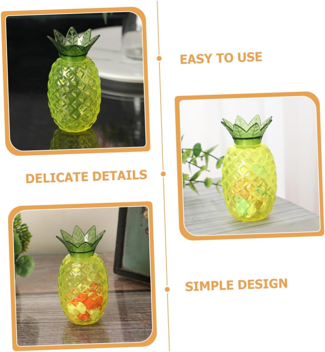 PRETYZOOM 24Pcs Pineapple Shaped Candy Boxes Party Favor Containers