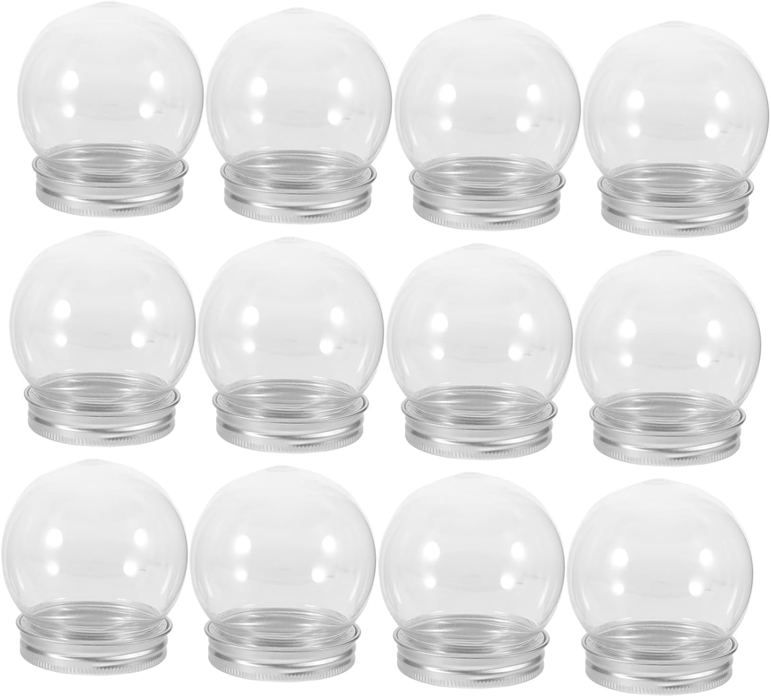 12pcs Candy Containers for DIY Water Globes with Aluminum Caps