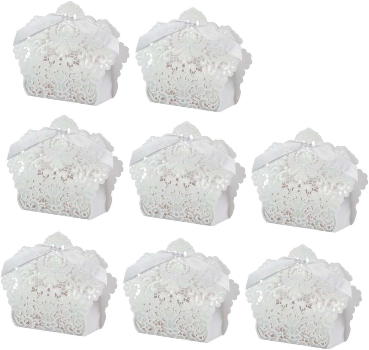 PRETYZOOM Wedding Hollow Out Box 50pcs Candy Boxes For Party Favors
