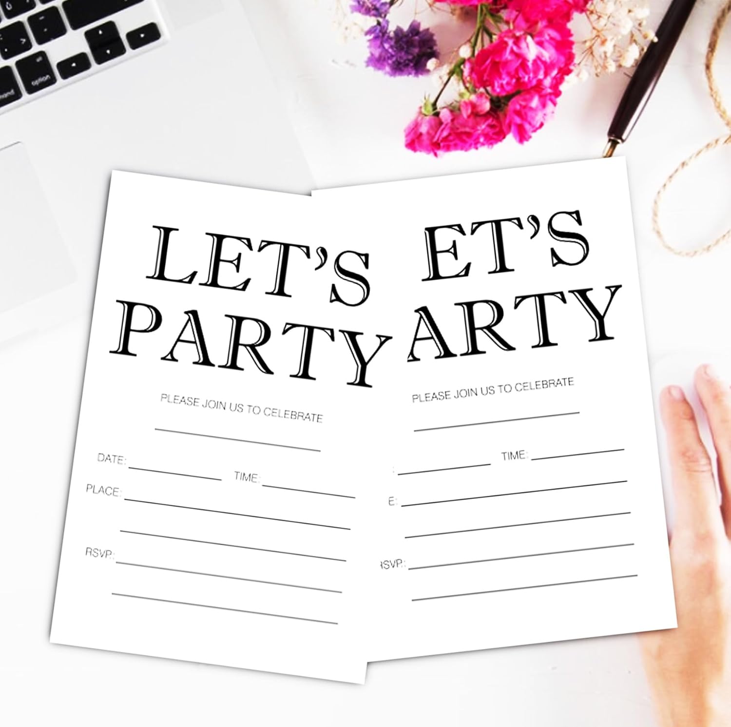 Lets Party Birthday Invitations for Kids Boys Girls