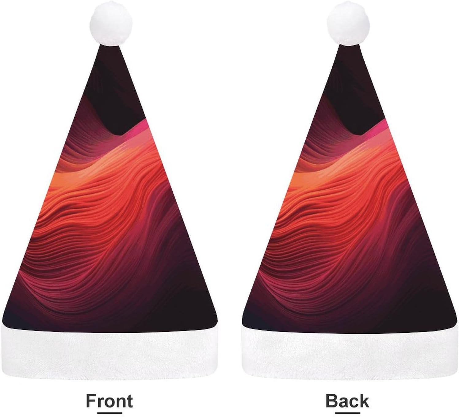 Gradient Red Santa Hat Christmas Party Headwear