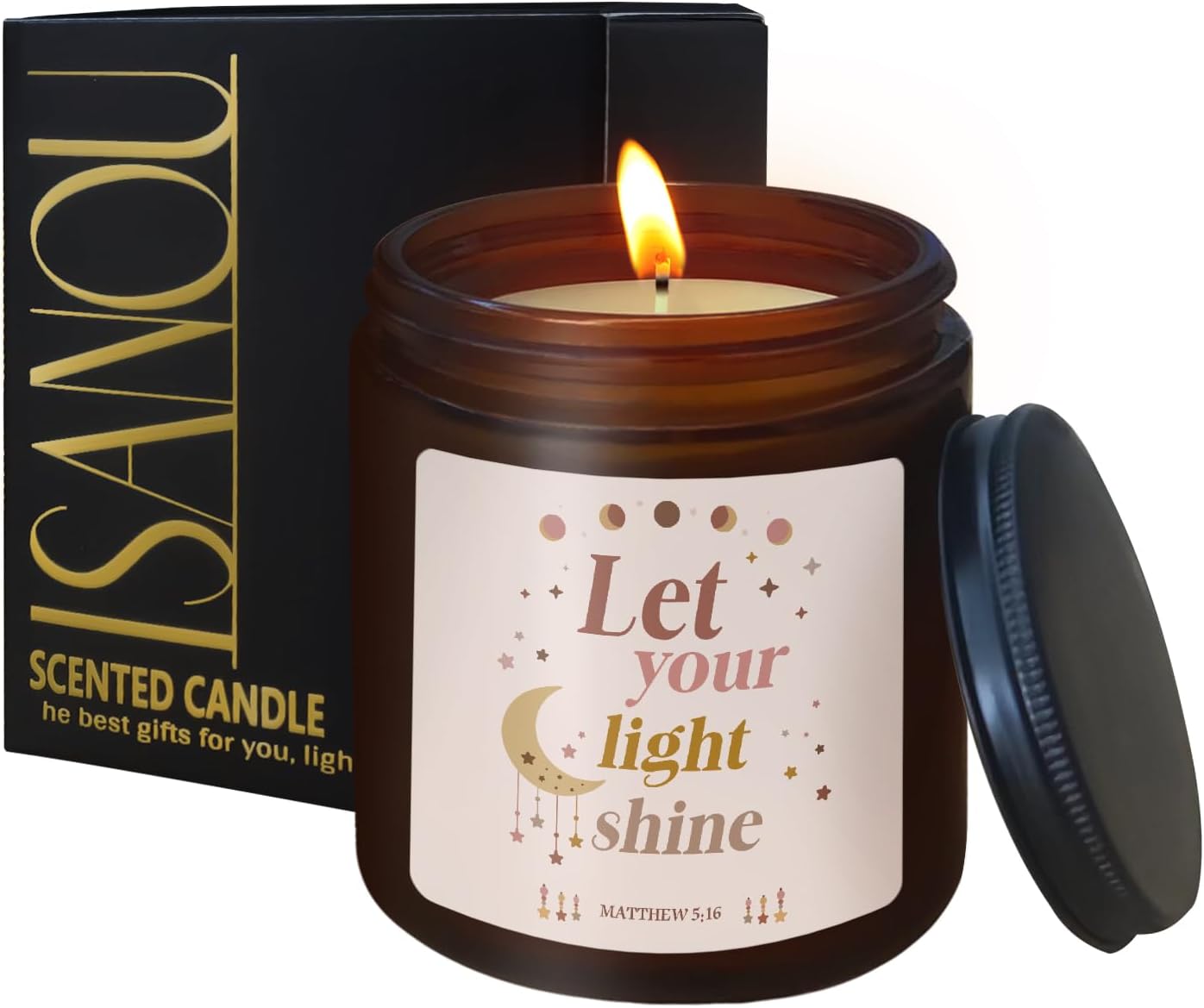 Bible Verse Candle Matthew 516 Cedar Scented 8 oz