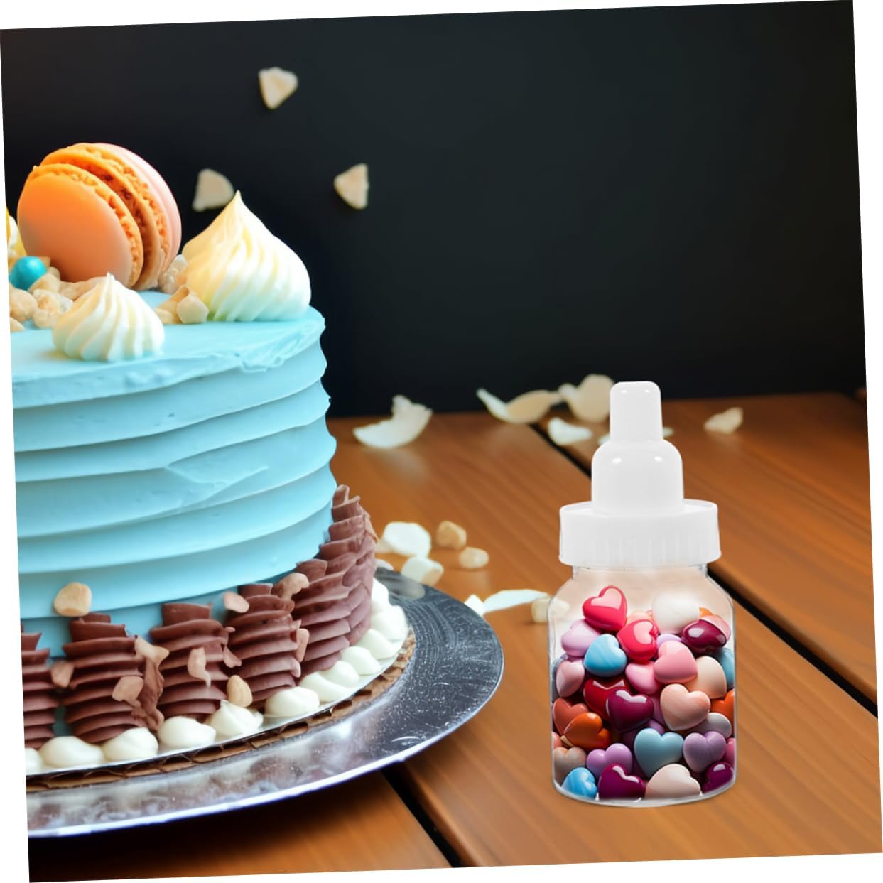 Unomor 10pcs Clear Candy Bottles Shower Favor Boxes